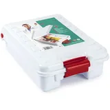 DRW Flacher Medizinschrank aus PVC mit Verschluss, 35 x 25 x 10,5 cm