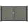 GROJA Gartentor 300 x 180 cm Steingrau/Aluminium