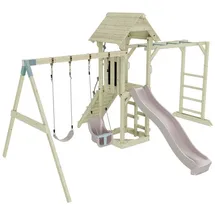 OUTDOORTOYS Spielturm Örebro mit Babyschaukel Altrosa