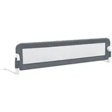 vidaXL Kleinkind-Bettschutzgitter Grau 180x42 cm Polyester