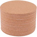 Bosiyrggrl Untersetzer aus Kork, selbstklebend, für Korkmatten und Bastelbedarf (60 Stück, rund)