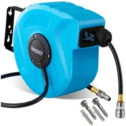MASKO® Druckluftschlauch Aufroller automatisch 1/4 Anschluss - Schlauchtrommel Wandschlauchhalter Schlauchaufroller Druckluftschlauch-Aufroller Druckluftschlauch-trommel