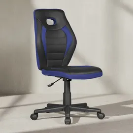 KADIMA DESIGN Jugenddrehstuhl Kunstleder Blau