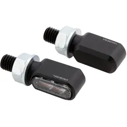HIGHSIDER CNC LED Blinker LITTLE BRONX, schwarz, getöntes Glas, E-geprüft, Paar, schwarz