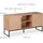 Relaxdays Retro-Design TV-Lowboard 60 x 120 x 38 cm Hellbraun/Schwarz Holz/Metall