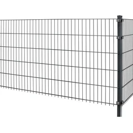 Floraworld Doppelstab-Mattenzaun Comfort 201 x 203 cm anthrazit