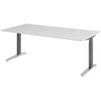 Bümö Schreibtisch Grau, Graphit, Nachbildung, Rechteckig, 200x74x100 cm, FSC