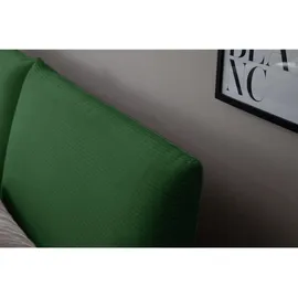 KAWOLA Bett HENRY Polsterbett Cord smaragd 140x200cm - Grün