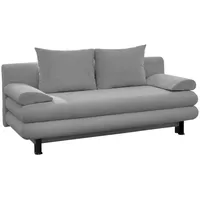 Carryhome Schlafsofa, Hellgrau, Textil, 2-Sitzer, Füllung: Polyester, Schaumstoffflocken,Polyester, Schaumstoffflocken, 196x77x92 cm, Wohnzimmer, Sofas & Couches, Schlafsofas, Schlafsofas mit Bettkasten