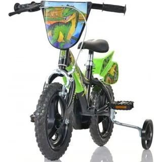 DINO BIKES 12 Zoll Kinderfahrrad Mountainbike T-Rex Dinosaurier - Schwarz