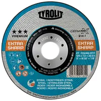TYROLIT Schruppscheibe DxUxH 115x7x22,23 Cerabond X für Stahl und