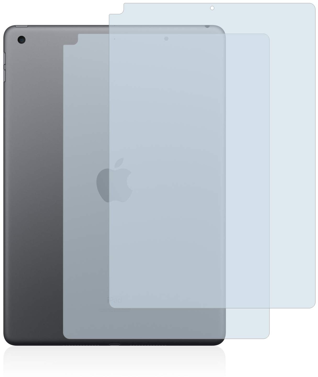 BROTECT (2 Stück Schutzfolie für Apple iPad WiFi 10.2" 2019/2020 (Rückseite) Displayschutz Folie Ultra-Klar