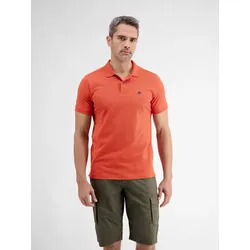Poloshirt LERROS "LERROS Basic Poloshirt für Herren", Herren, Gr. S, rot (deep coral rot), 100% Baumwolle, Kurzarm, Shirts