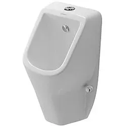 Duravit D-Code Urinal 0828302007 weiss, Zulauf von oben, rimless, mit Fliege