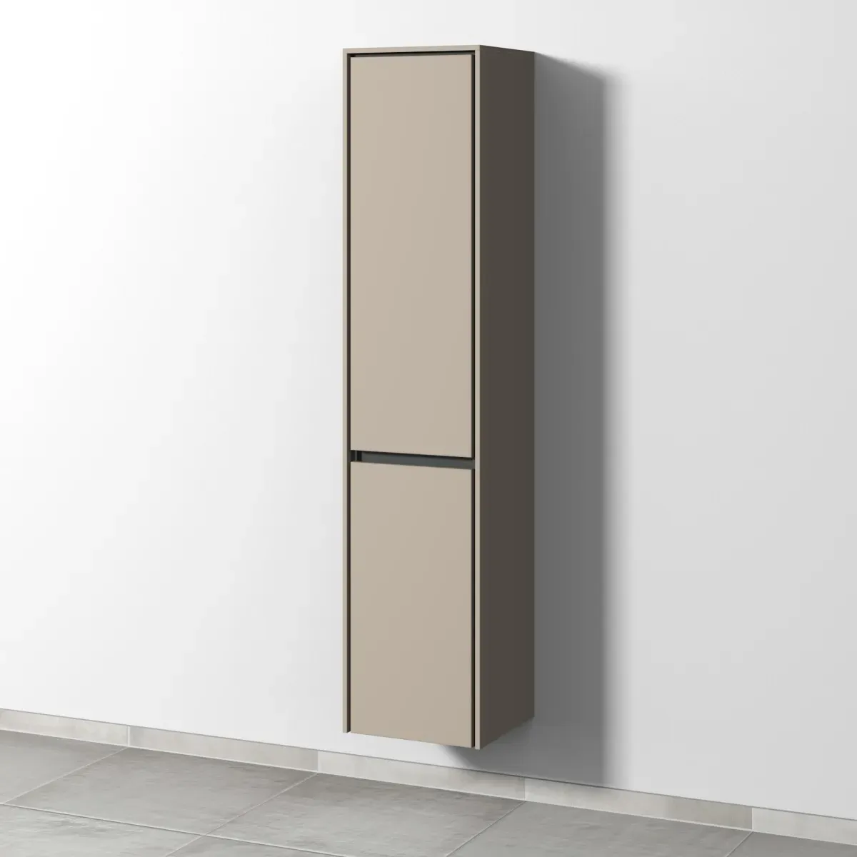 Sanipa Twiga Hochschrank mit 2 Türen, Sandgrau-Matt, SY10167 SY10167