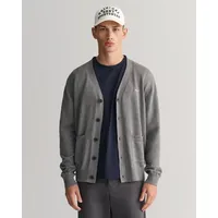 GANT Classic COTTON V-cardigan Strickjacke Dark Grey melange), XL EU