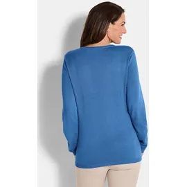 GOLDNER Rundhalspullover Blau 22