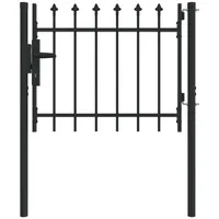 vidaXL Gartentor 100 x 75 cm Grau