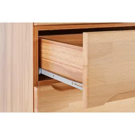 OTTO home Sideboard OTTO HOME "VETRO Teilmassiv, Fronten Massivholz, Wohnzimmer, Stauraum,Griffmulde", braun, B:180cm H:63cm T:40cm, Sideboards, Sideboard, B/T/H:180/40/63cm, 2Schubladen, 4 geschlossene & 2 offene Fächer