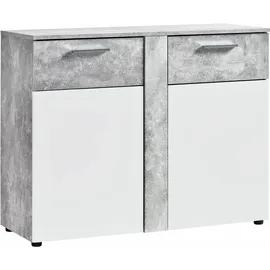 Procontour Trenti 100 x 81 x 40 cm Betonfarben / Weiß