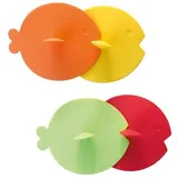 gimex Silikondeckel Set Fisch 4er-Set