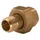 Tradecom Messing Gewinde-Fitting Verschraubung gerade 3/8 " IG - 3/8" AG (DN10) - schwere Ausführung