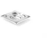 HENDI GN-Deckel mit Löffelaussparung, Profi Line, GN1/6 aus Edelstahl