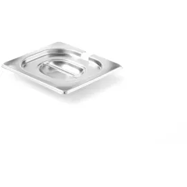 HENDI GN-Deckel mit Löffelaussparung, Profi Line, GN1/6 aus Edelstahl