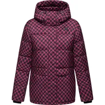Ragwear Damen Winterjacke mit Hahnentritt-Muster