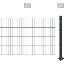 Arvotec Einstabmattenzaun 2 m x 80 cm Grau/Kunststoff