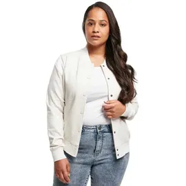 URBAN CLASSICS Inset College Jacke Light Grey / White 5XL