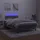 vidaXL Boxspringbett mit Matratze & LED Dunkelgrau 120x200 cm Samt