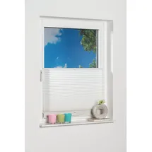 K-HOME Klemmfix-Doppelplissee 2-in-1 Lichtschutz mit Verdunklung 70 x 130 (B x L) weiß