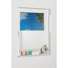 K-HOME Klemmfix-Doppelplissee 2-in-1 Lichtschutz mit Verdunklung 70 x 130 (B x L) weiß