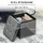 furnicato Sitzhocker Klappbar MDF 38 x 38 x 38 cm Grau