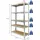ECD Germany Lagerregal Metall 170x70x30 cm Silber 5 MDF-Platten