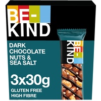 BE-KIND BE-KIND, Müsliriegel, Gluten Frei, Snack, Dark Chocolate Nuts & Sea Salt, 3 x 30 g