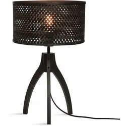 GOOD & MOJO Tischleuchte "JAVA", schwarz, Ø 20,00cm H: 40,00cm, Lampen, Nachhaltig