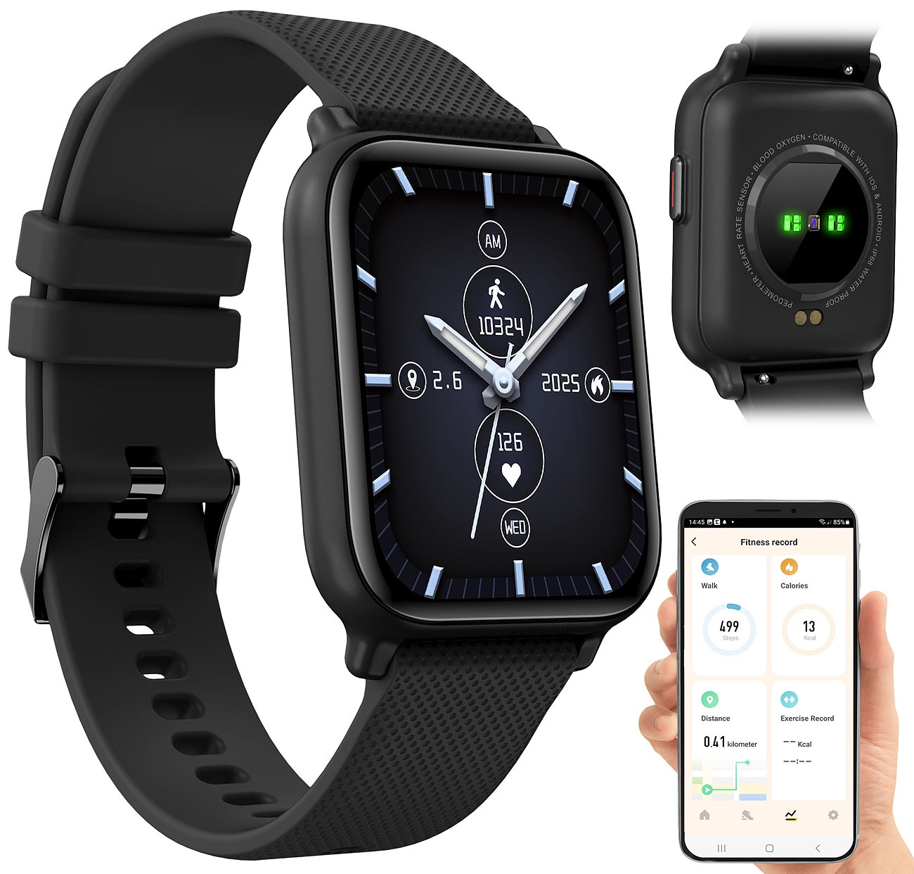 ELESION-kompatible Fitness-Smartwatch, Szenen-Steuerung,Bluetooth,IP68