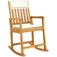 vidaXL Schaukelstuhl mit Kissen 1 St. 55 x 70 x 106 cm braun