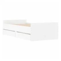 vidaXL Bettgestell mit Schubladen Weiß 90x200 cm