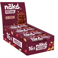 Nākd. Protein Kirsche | Protein-Riegel | 6g Pflanzliches Protein | 100% Natürliche Zutaten | Ohne Zuckerzusatz | Vegan | 16 x 45g | 720g