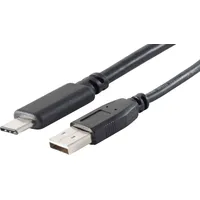 ShiverPeaks USB Kabel 3.1 C-Stecker auf Typ 2.0 A-Stecker Schwarz