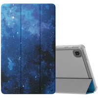 MoKo Hülle Kompatibel mit Samsung Galaxy Tab A7 Lite 8,7 Zoll 2021(SM-T225/T220/T227), Ultra Schlanke TPU Schutzhülle Weiche Transluzente Rückseite Smart Cover, Blau Sterne