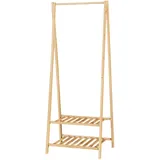 [en.casa] Garderobenständer Öckerö 150x60x40 cm Bambus
