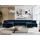 MKS Meble Eckcouch Velvet 2-Sitzer Dunkelblau