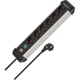Brennenstuhl Premium-Alu-Line 6-fach, 3m, silber/schwarz (1391030600)