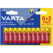 Varta Longlife Max Power AA 10 (8+2) Mignon (AA)-Batterie Alkali-Mangan 1.5 V 10 St.