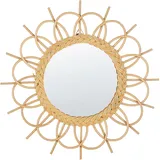 Beliani Wandspiegel Telakia 60 x 60 cm Beige