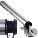 Stahlia 4 x Tischfuß Stützbein klappbar Ø50 mm SCHWARZ MATT Tischbeine Möbelfuß |Höhe 870 mm|höhenverstellbar + 30 mm|inkl. Befestigungsmaterial |Tischfuss Verstellfuß Möbel Fuß Füße |